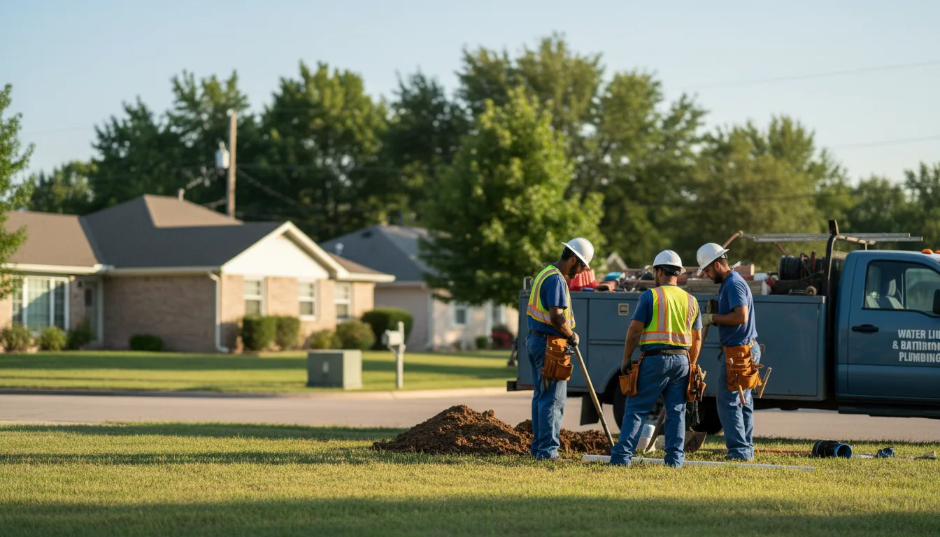 Residential water line and bathroom plumbing service in Carpio, ND